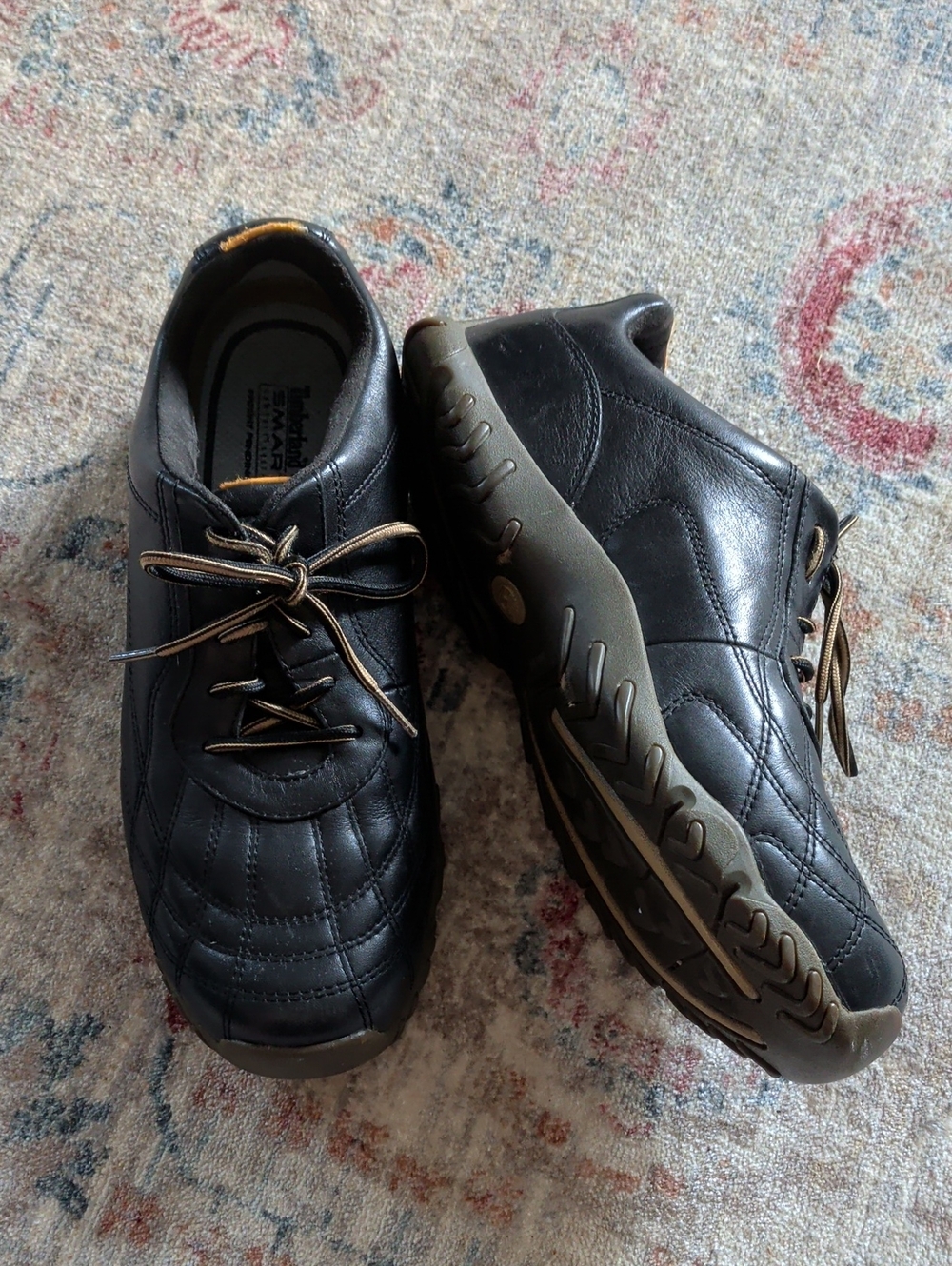 Timberland Black Leather Men's Sneakers with Brown Trim